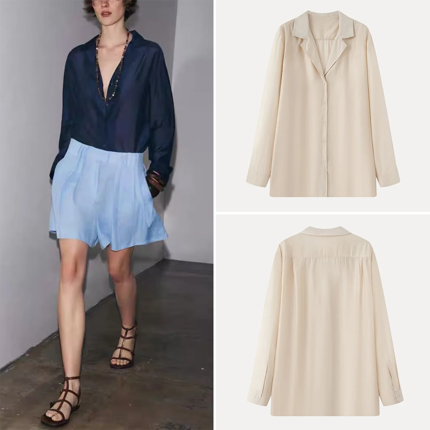 

Женская универсальная повседневная одежда Sweet Sle Long Sve V-Ne, осень 2022, Новое поступление Z Ladies Faion irt