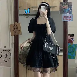 Women Lolita Dress Kawaii Elegant Vintage Dresses 2022 Summer Sweet Cute Fashion Fairy Party Dresses