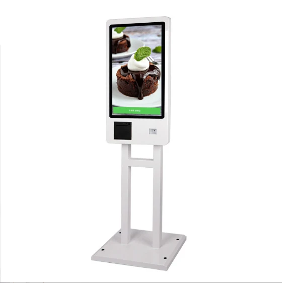 Indoor Self Service Order Payment Kiosk Touchscreen Kiosk With Scanner and Printer for Restaurant