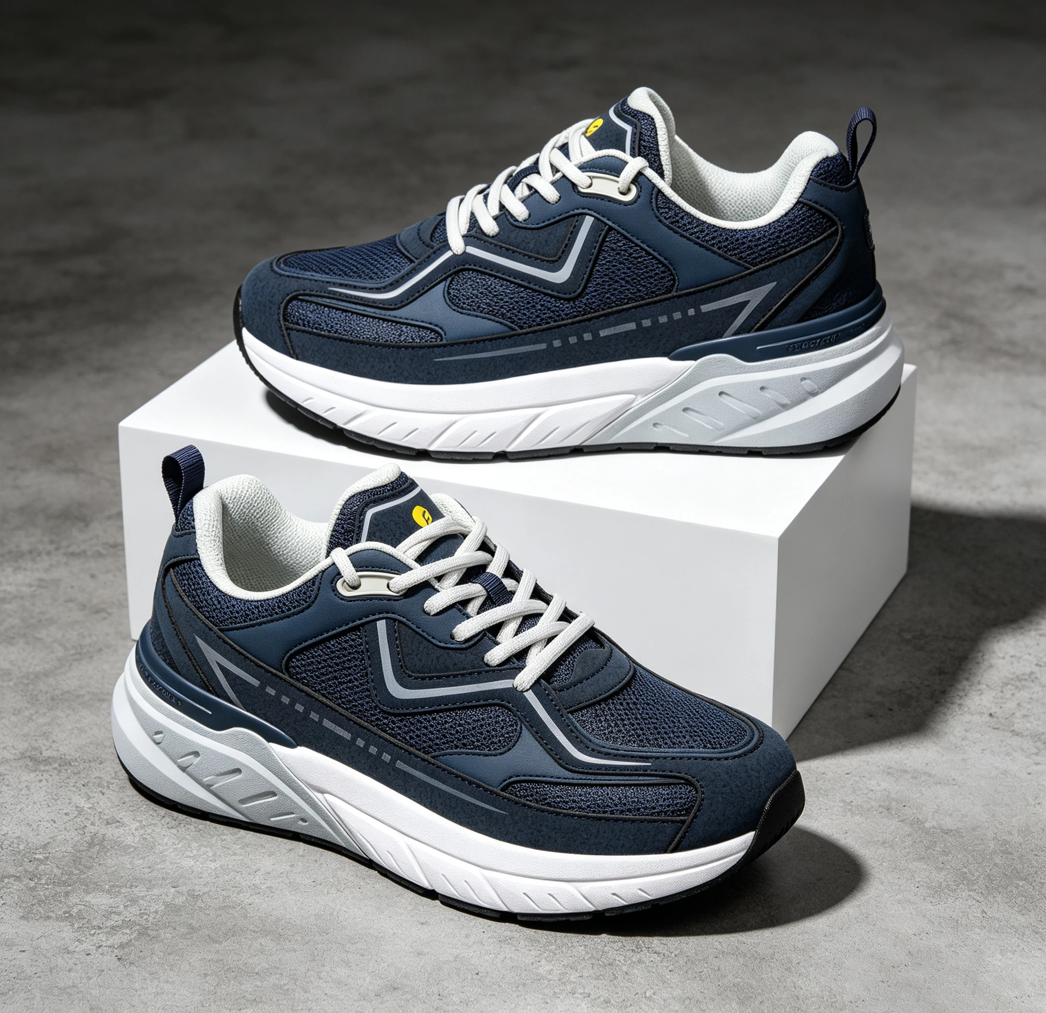 Fitville Wide Toe Box Mens Sneakers Running Sport Shoes Shock Absorption Lightweight Athletic Sneakers For Outdoor Long Walking