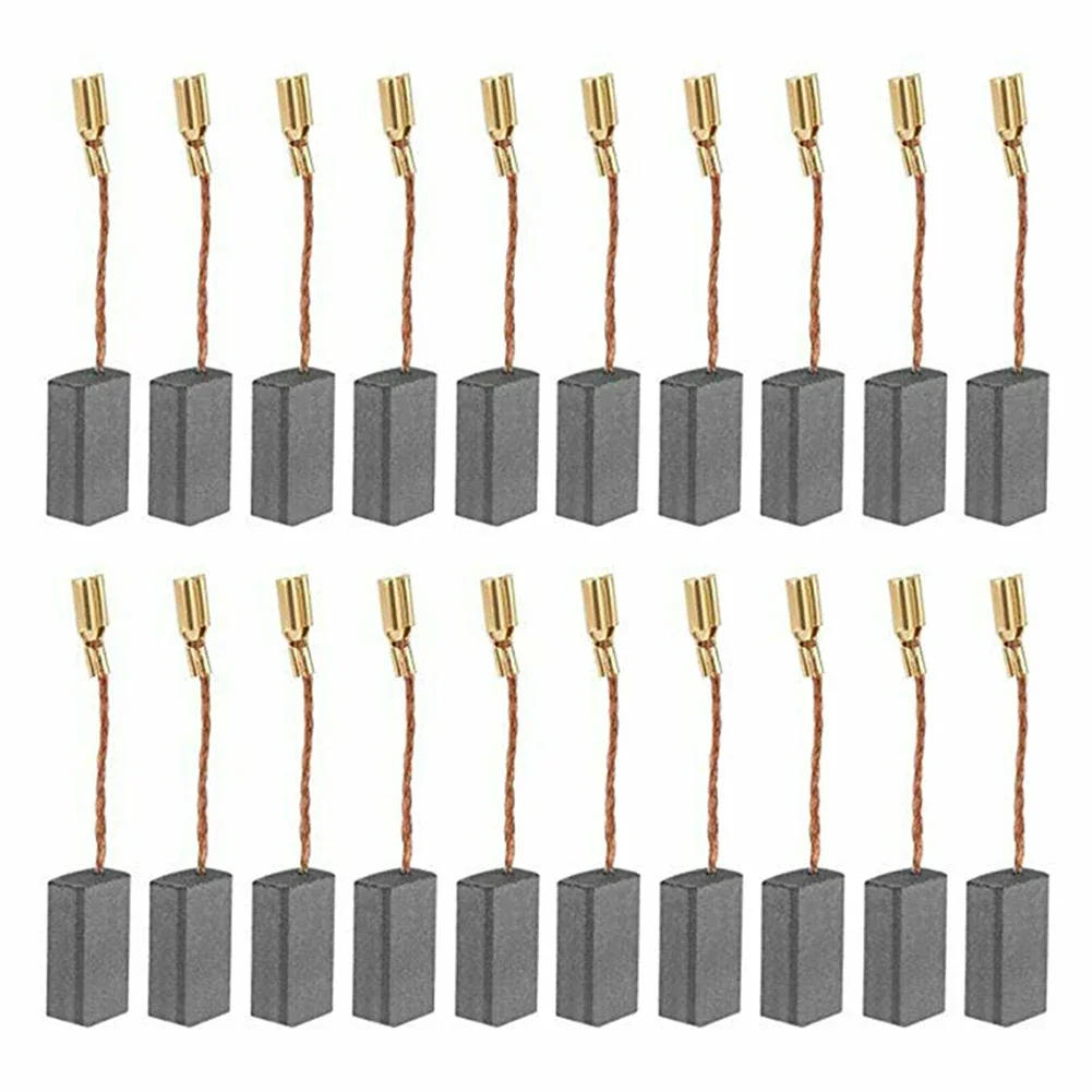 20PCS Motor Carbon Brushes Set Tight Copper Wire For Bosch Motor Angle Grinder Electric Power Tool Accessories 15*8*5mm