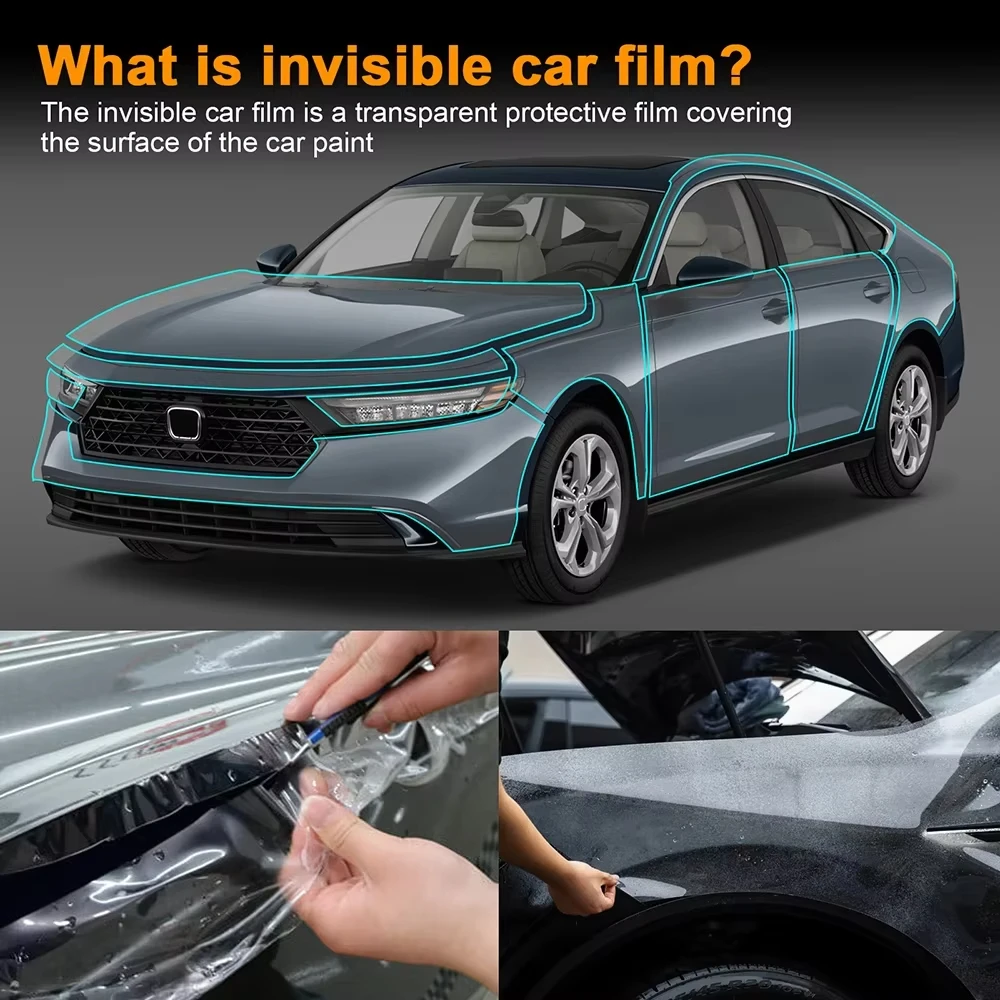 

Для Honda Accord 2023-2025: Комплект предварительно нарезанной защитной пленки (PPF) из ТПУ 8.5 мил, прозрачная защита кузова автомобиля от царапин