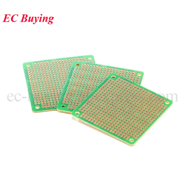 10 buah 6x6cm DIY kertas prototipe papan sirkuit Universal papan sirkuit tanpa solder papan roti pelat Bakelite papan listrik sisi tunggal