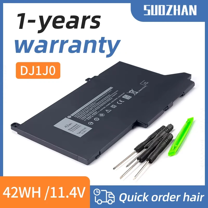 SUOZHAN-batería DJ1J0 para ordenador portátil, para DELL Latitude 12, 7000, 7280, 7380, 7480, Tablet PC Series PGFX4 ONFOH 0NF0H