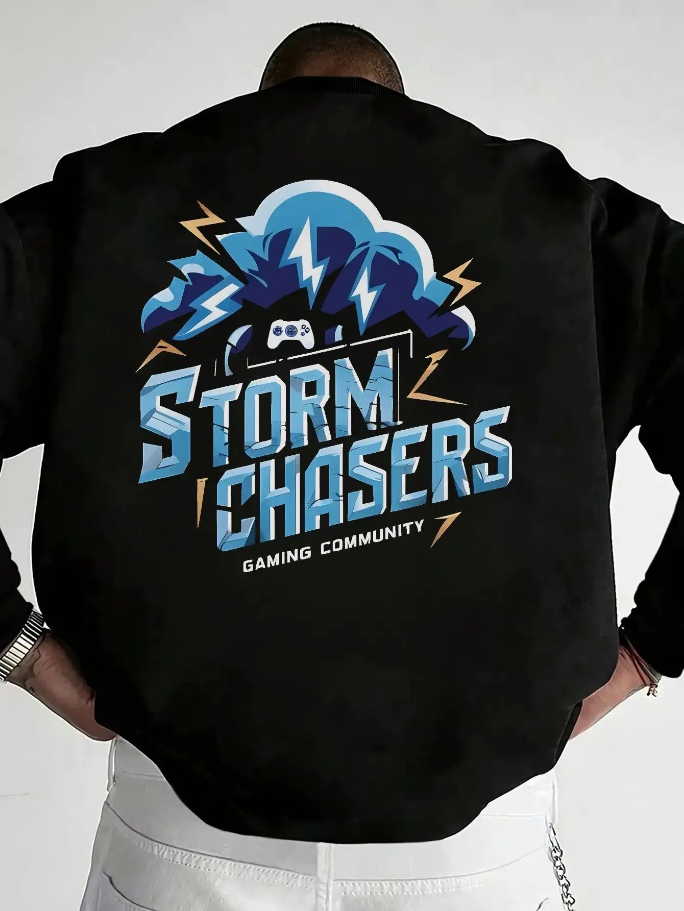 

Осенне-зимняя мужская и женская толстовка с длинными рукавами и принтом Storm Chasing, повседневная свободная уличная спортивная толстовка