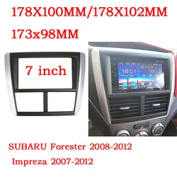 Navigation Panel Frame Replacement for Subaru Impreza 2007 2008 2009 2010 2011 2012 Double Din Car Radio Fascia ABS