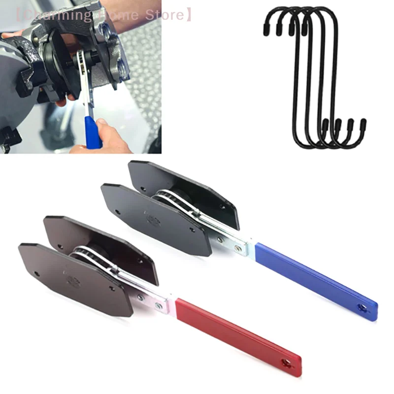 

【M】4 Hook Caliper Spreader Tool, Ratchet Brake Piston Press for Single Twin Quad Pistons, Brake Caliper Compression Install Tool