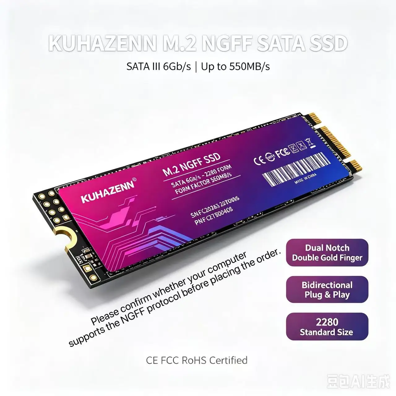 【¥3,562】KUHAZENN M.2 NGFF SATA SSD 256GB-アリエク特価アラート