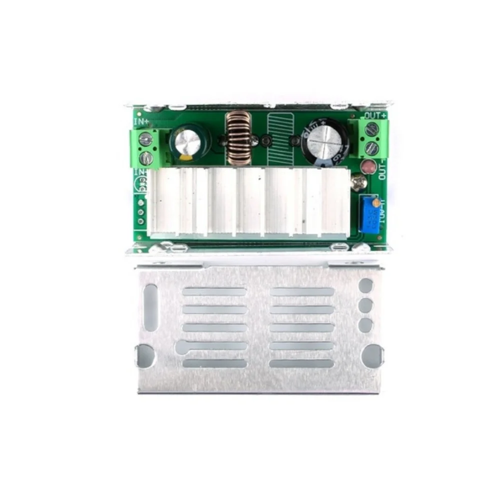 200W Adjustable Voltage Boost Converter Module 6-35V Input to 6-55V Output DC-DC Step-Up Regulator with Aluminum Alloy Enclosure
