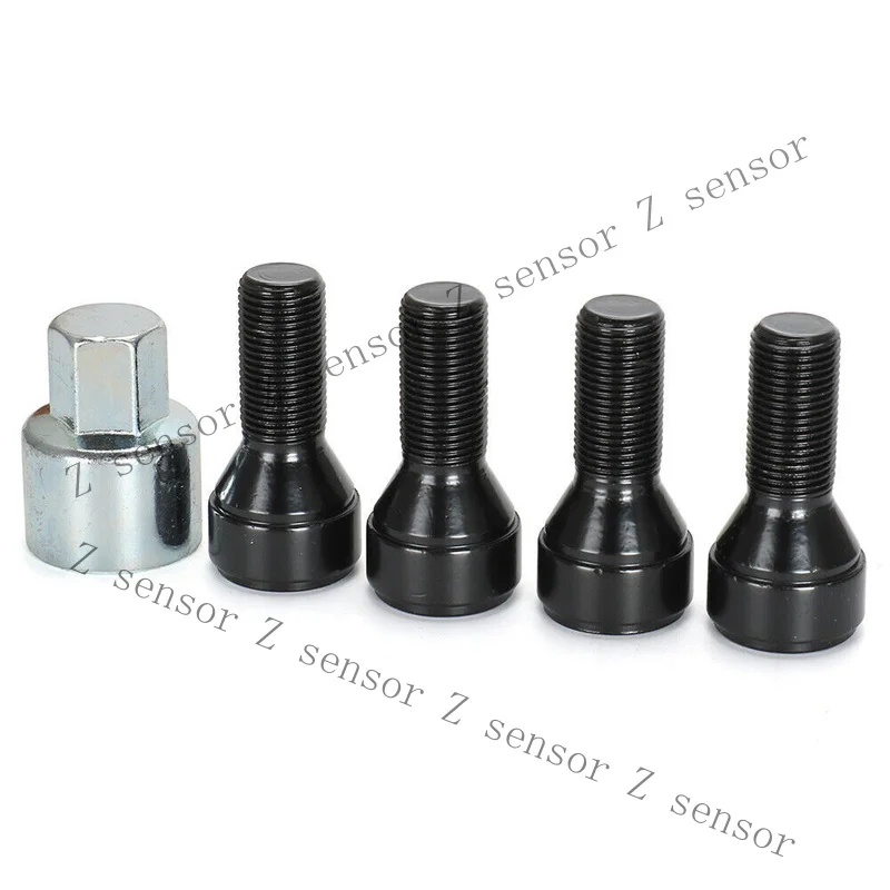 Z+ 5PCS 36136792851  Wheel Lock Set Anti Theft Lug Nuts Bolt Fits for BMW M14*1.25