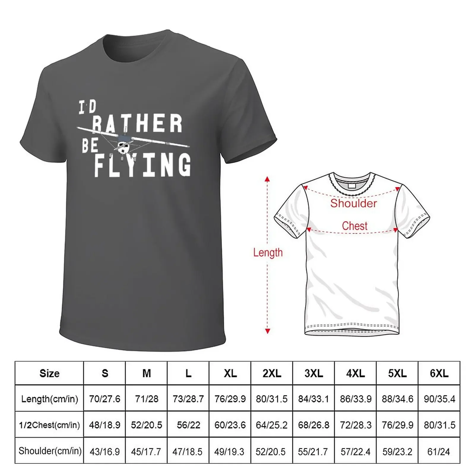 I'd Rather Be Flying C172 Airplane Pilot T-shirt anime quick drying mens workout shirts