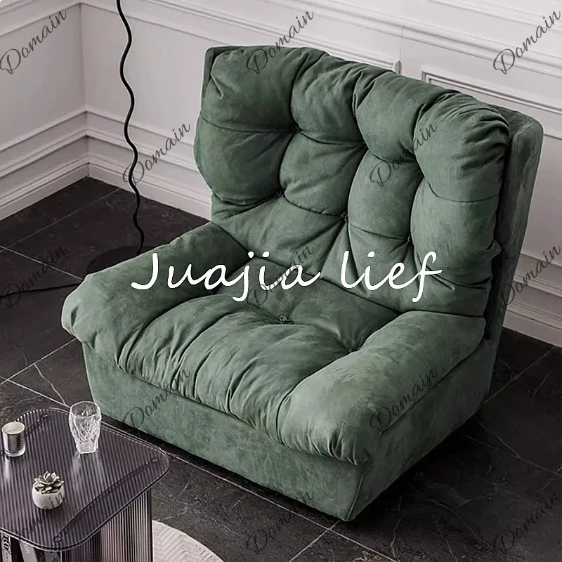 Baxter Style Italian Minimalist Cloud Single Sofa Down Feather Fabric Living Room Rotating Designer Lounge Chair