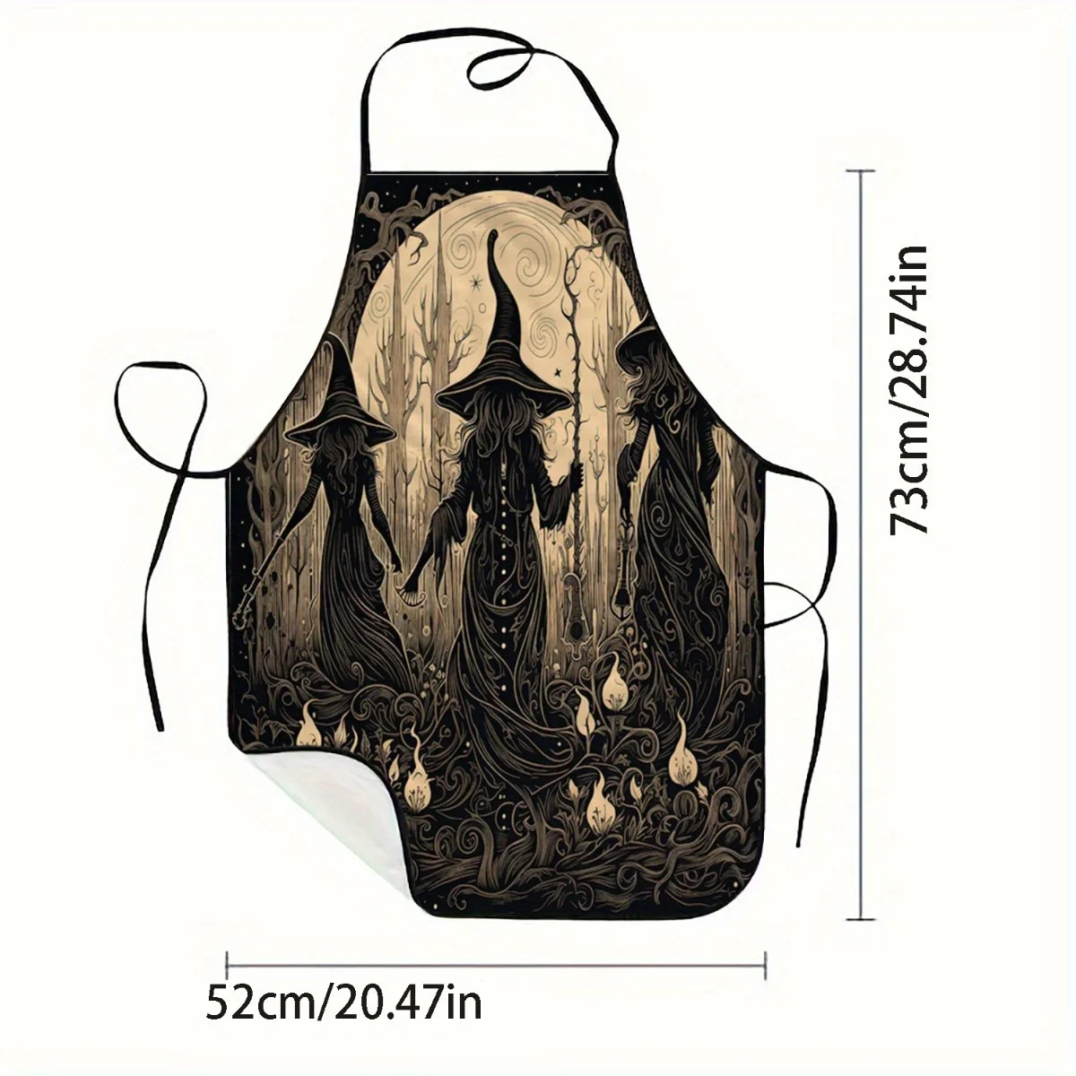 Gothic Witch Dark Fantasy Kitchen Apron, Unique Gift