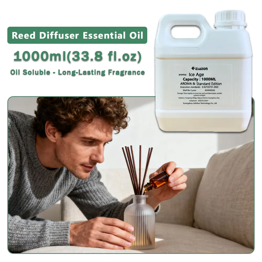 ESAEON Vine Diffuser Essential Oils - For Reed Diffusers & Flameless Aroma & Vine Diffuser, Cedar/Ice Age - 1000ML (33.8 fl.oz)