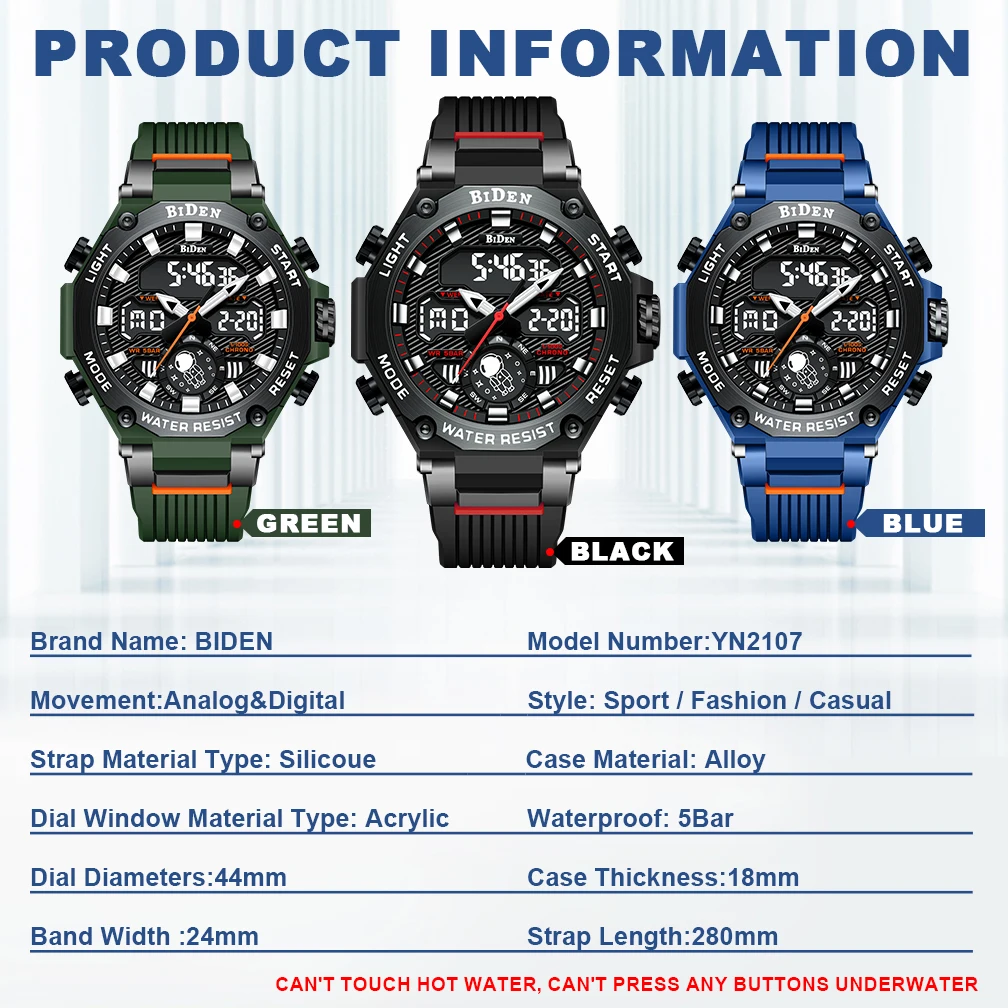 Biden Sport quartz man watches fashion man watch