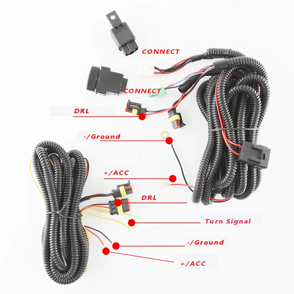 LED DRL per Mitsubishi Lancer 2004 2005 2006 luce di marcia diurna faro fendinebbia a LED fendinebbia paraurti anteriore filo fendinebbia