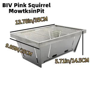 304 الفولاذ المقاوم للصدأ المحمولة شواء الشواء في الهواء الطلق موقد IGT منضدية موقد قابل للطي موقد خشبي للشواء موقد التخييم أعلى 8 مبيعات لشواية موقد الخشب - رقم 5