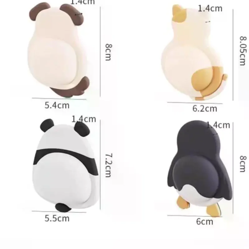 4PCS Pet Door Stopper 3D Dog Cat Penguin Panda Anti Collision Self Adhesive Bumper For Furniture Door Holder Home Improvement