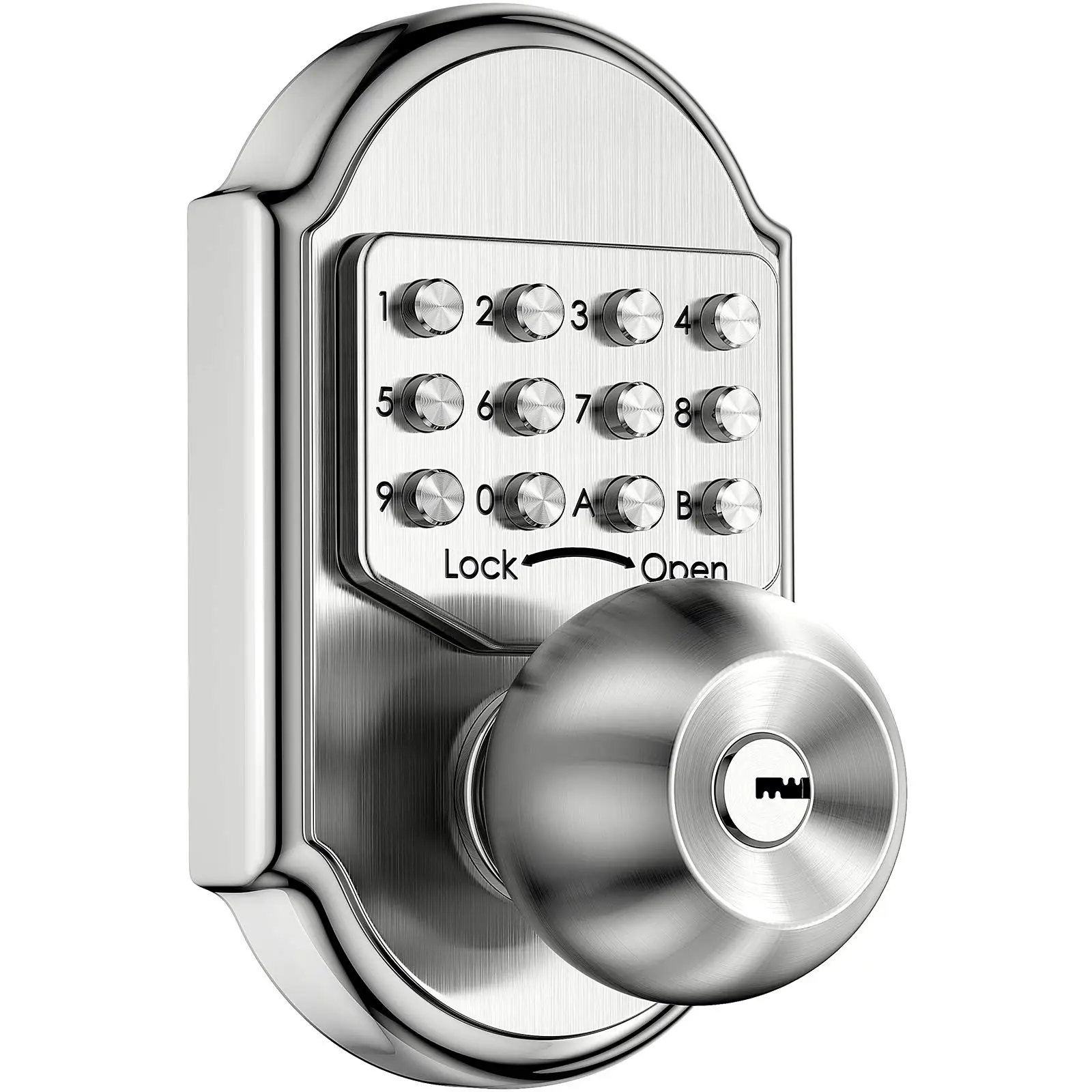 Bravex Mechanical Keypad Deadbolt Door Lock 304 Stainless Steel Keyless Entry Sabbath Shabbos Lock No Battery Low Power Risk