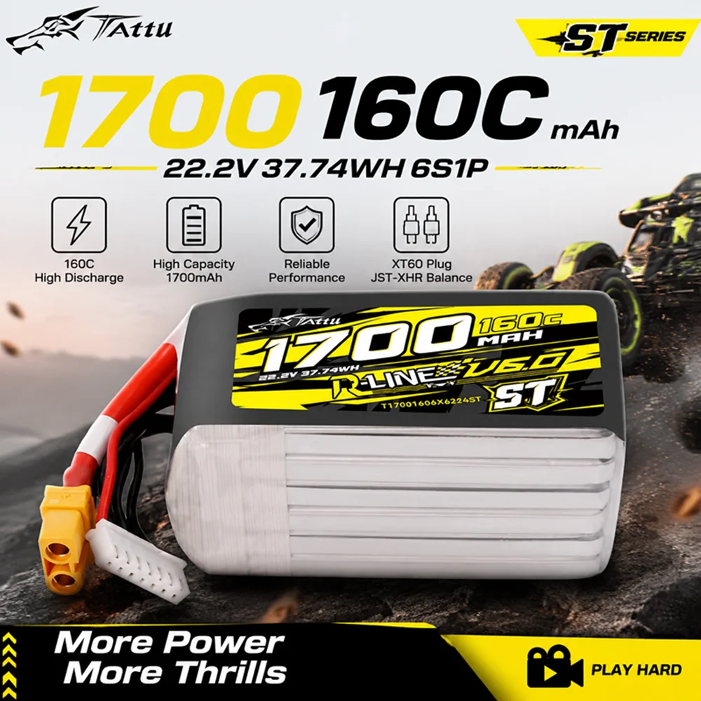 Drone Battery 6S - 1/3PCS TATTU-R-LINE 6.0 1700mAh 160C 6S