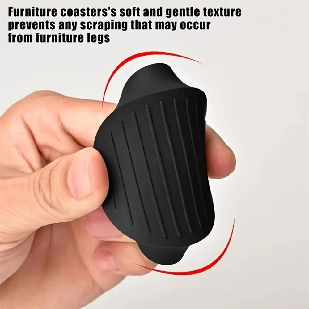 Rubber Material Furniture Coasters Round Shape Wear-Resistant Non Slip Caster Cups Anti-Slip Design Protective