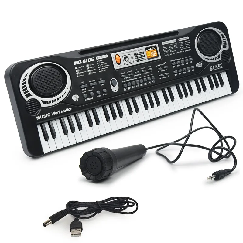 61 key multifunctional rechargeable piano keyboard toy wholesale musical instrument children's piano for sale