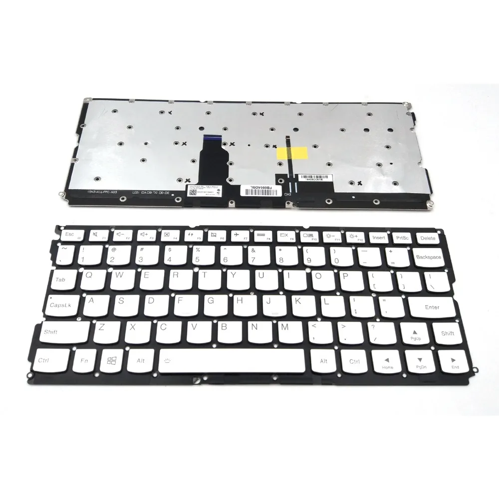 

New Laptop Keyboard for Lenovo Yoga 900S-12ISK Type 80ML Silver With Backlit Without Frame