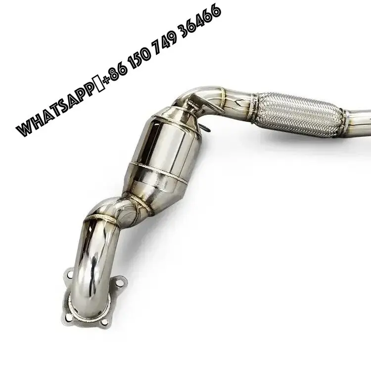 Stainless Steel Catalytic Downpipe for Audi A1 EA111 EA211 1.4T 2011-2022 High Flow Racing Performance Converter Exhaust Pipe