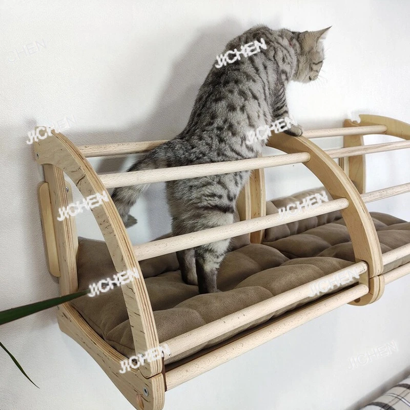 

Ins Wind Cat Nest Подвесное деревянное настенное кошачье настенное гнездо для скалолазания для кошек Встроенная стена большого размера