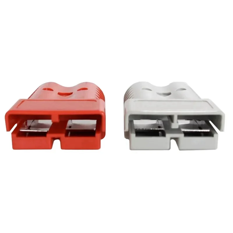 10PCS Anderson Style Plug Connector 120A With Anderson Handle Forklift Battery Charging Quick Connectors Kit Easy Install Gray-A