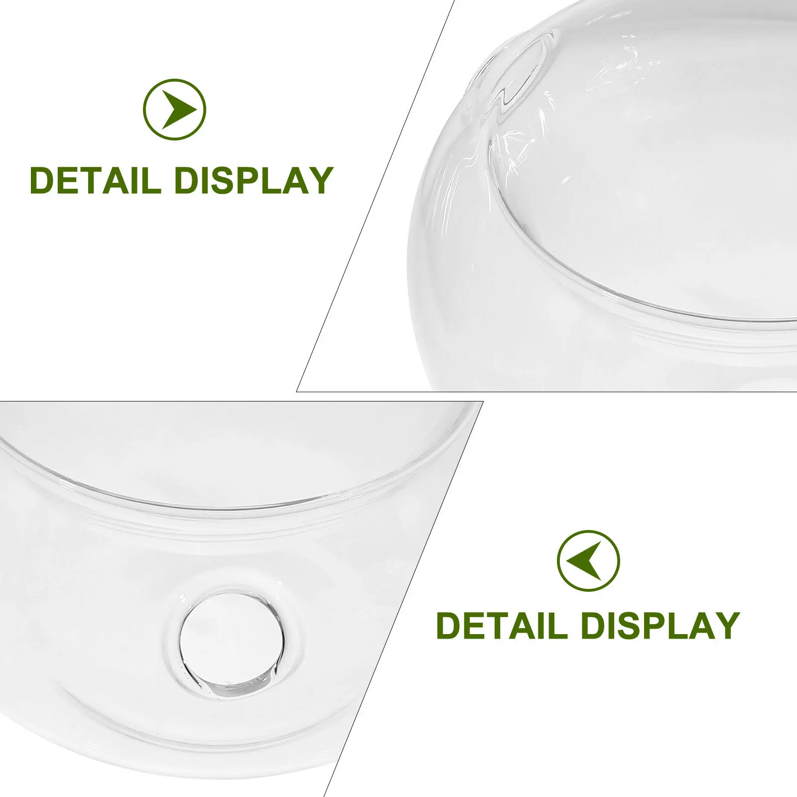 

1Pcs High Quality Transparent Glass Bowl Comfortable Hand Feeling Salad Bowl for Home Hotel Events Modern Design