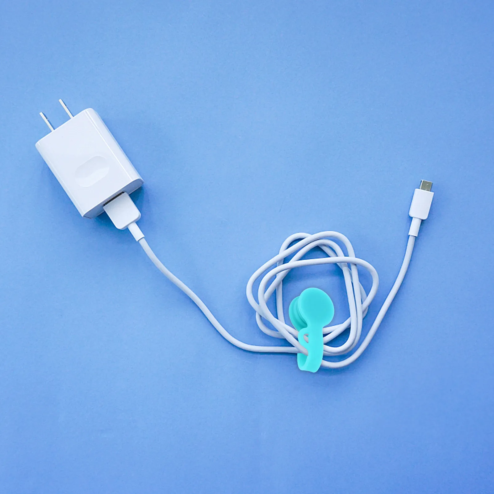 6Pcs Silicone Earphone Wire Winder Cartoon Style Cable Organizer Desktop Cable Holder Headphone Wire Management Tool