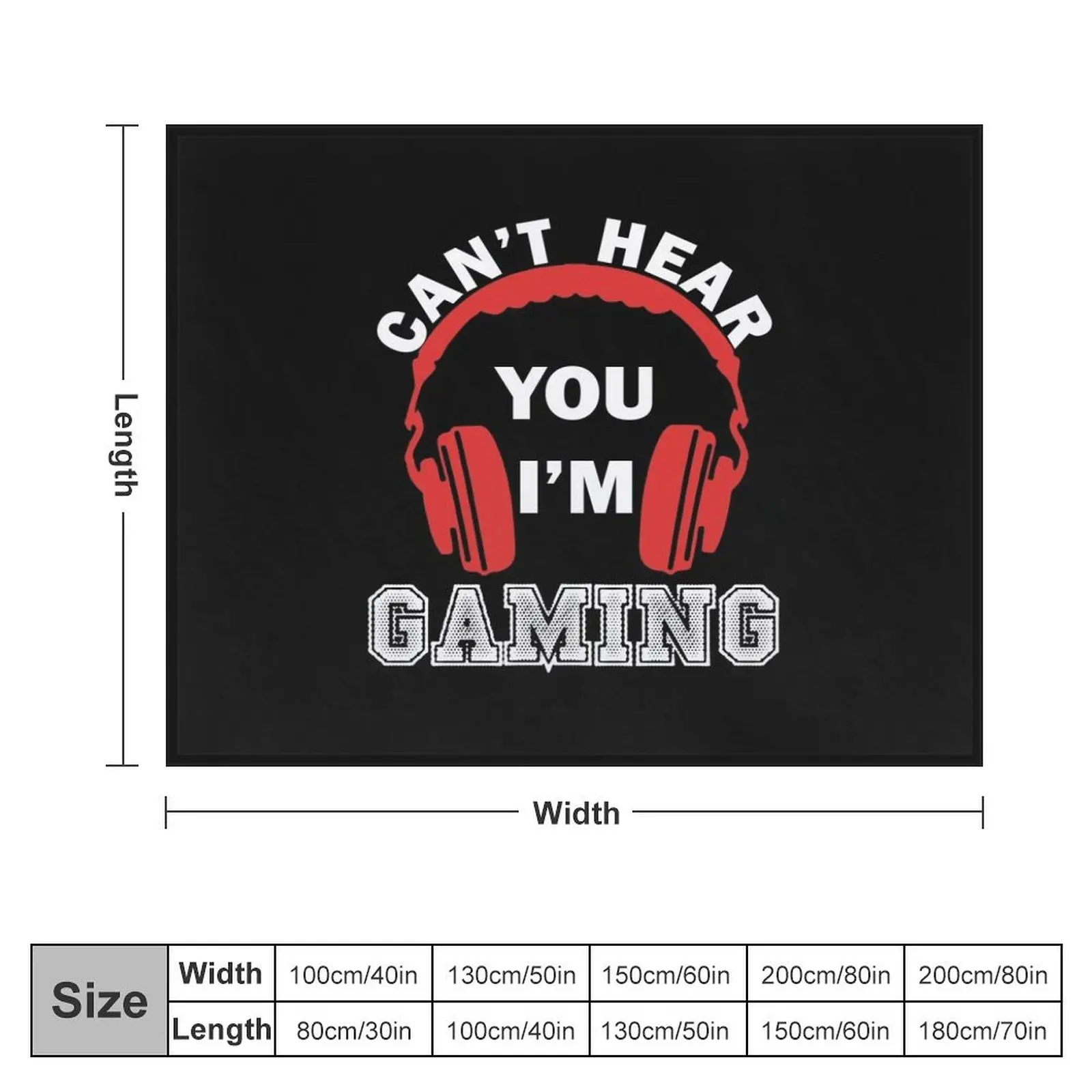 Video Gaming Gift Gamer Headset Design Throw Blanket Beach Luxury Blankets