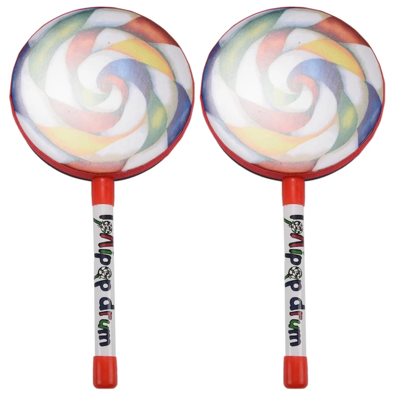 

2 детских барабана для перкуссионных леденцов, 6 дюймов