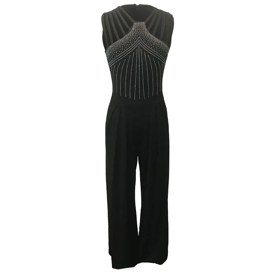 

Women Black Casual Sexy Bodysuit Temperament Commuting Female Daily Clothing Fashion Style Women's Elegant Hollow Out Jumpsuits
