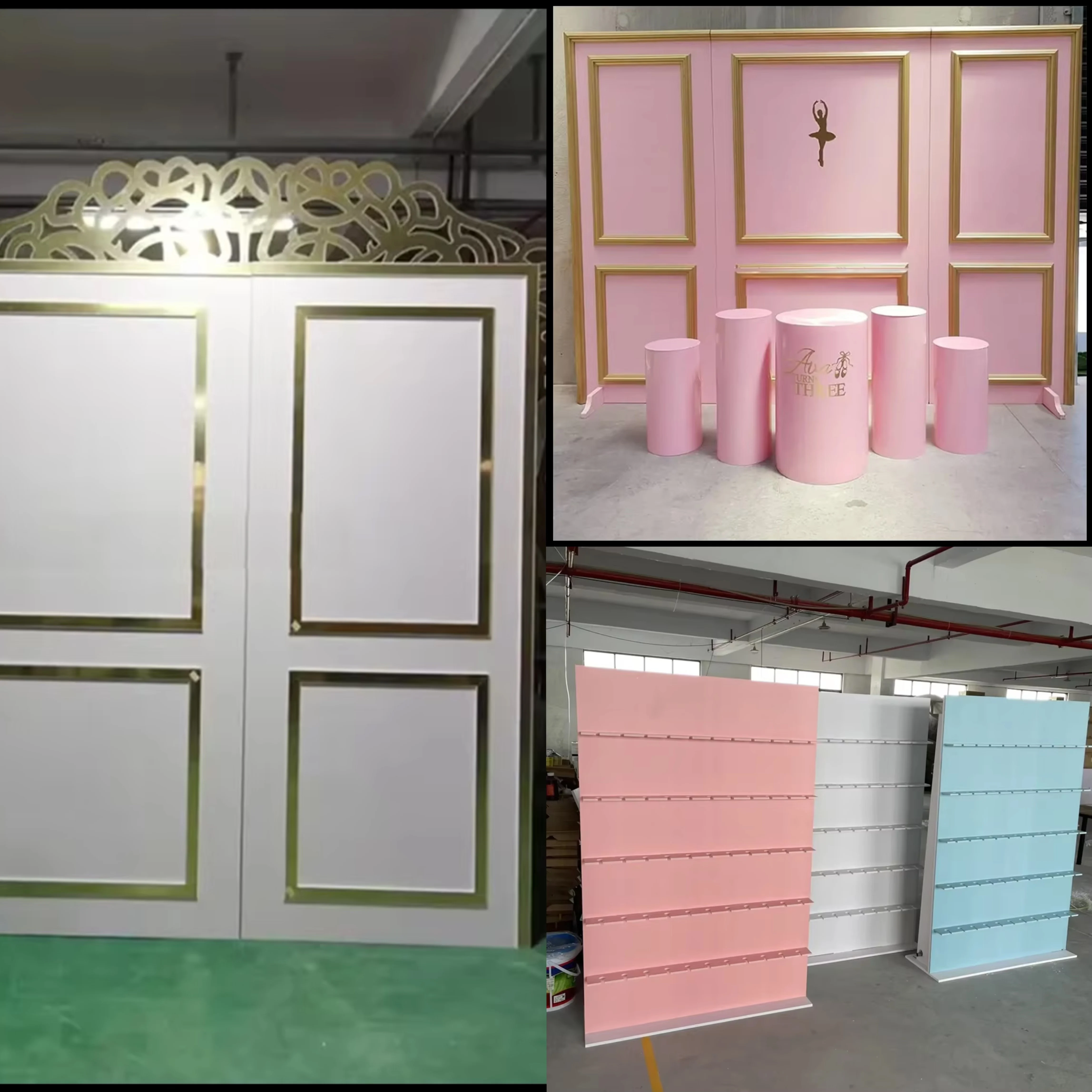 

Factory Multicolour Wedding Decoration Stand PVC Acrylic Champagne Wall For Party Decor