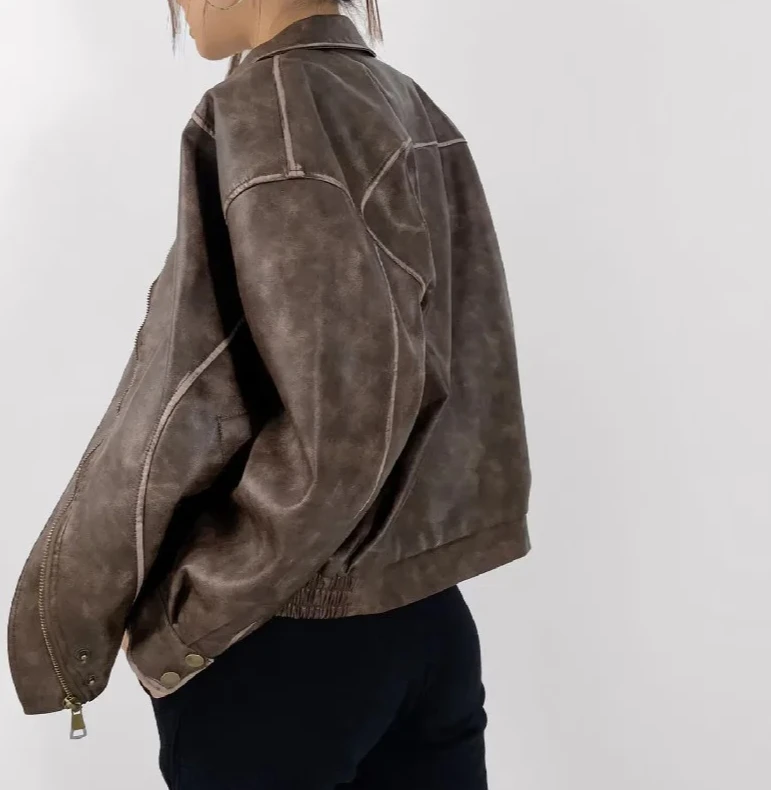 Abrigo liso con solapa a la moda para chaqueta de bolsillo, prendas de vestir exteriores elegantes de calle para mujer