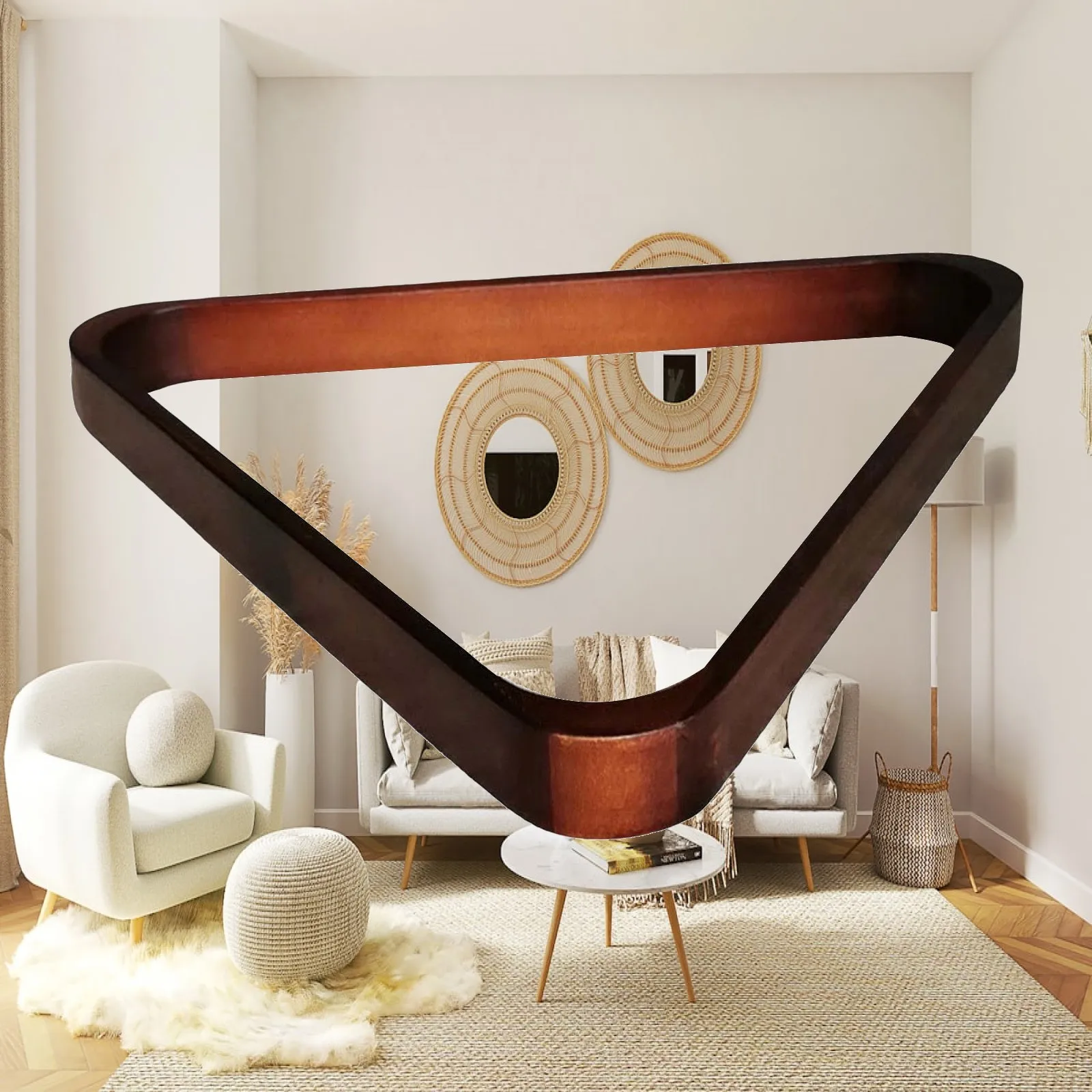 Wooden Billiard Triangle Rack 9 Ball Snooker Table Ball Holder for Pool Accessories and Game Setup