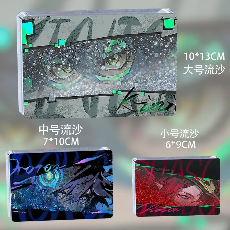 

Anime Genshin Impact Chasca Kinich Ororon Cosplay Birthday Acrylic Flowing Quicksand Stand Mahjong Souvenir Ornament Fans Gift
