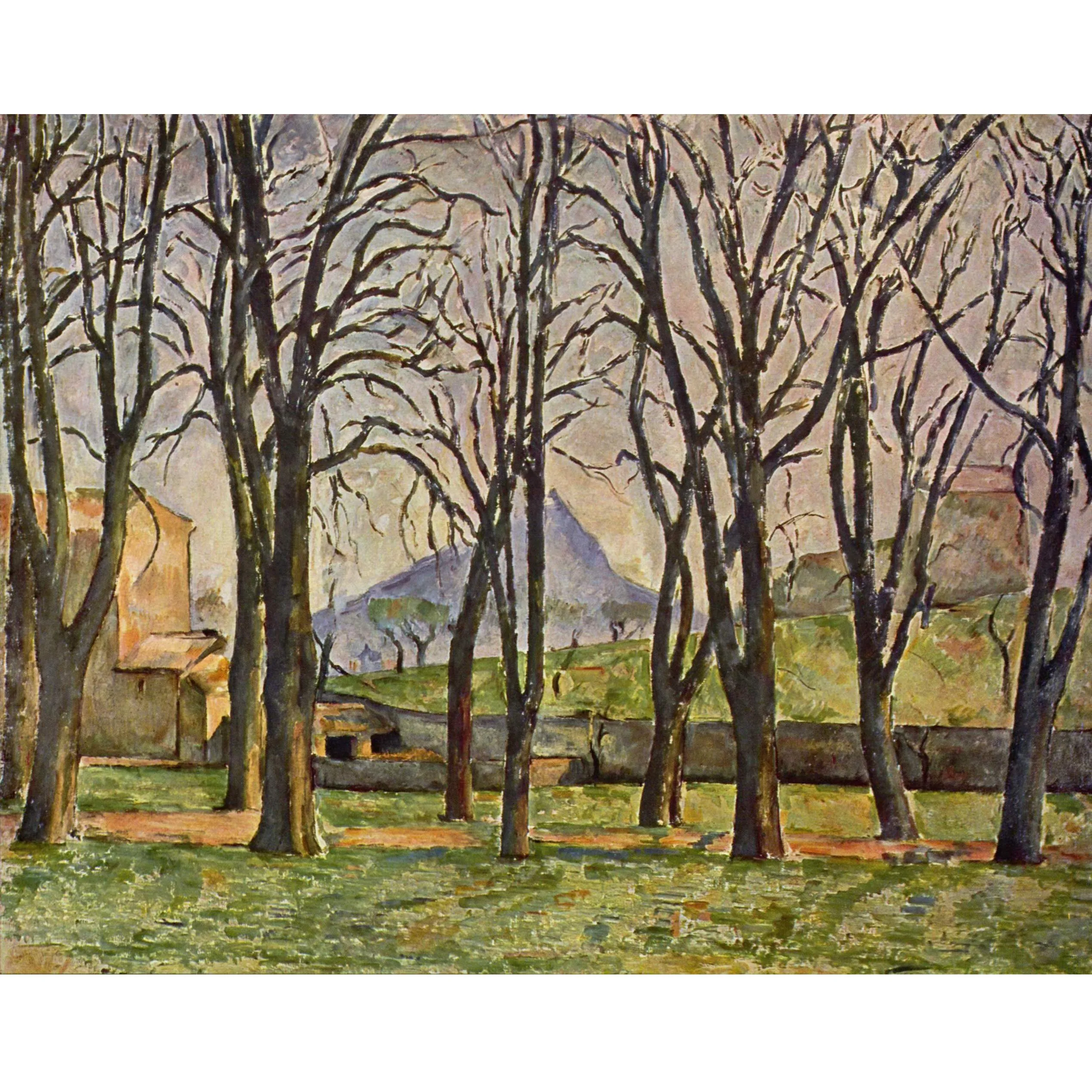 Paul Cezanne oil painting,Chestnut Trees at the Jas de Bouffan,Landscape oil painting for living room Canvas wall art Home decor