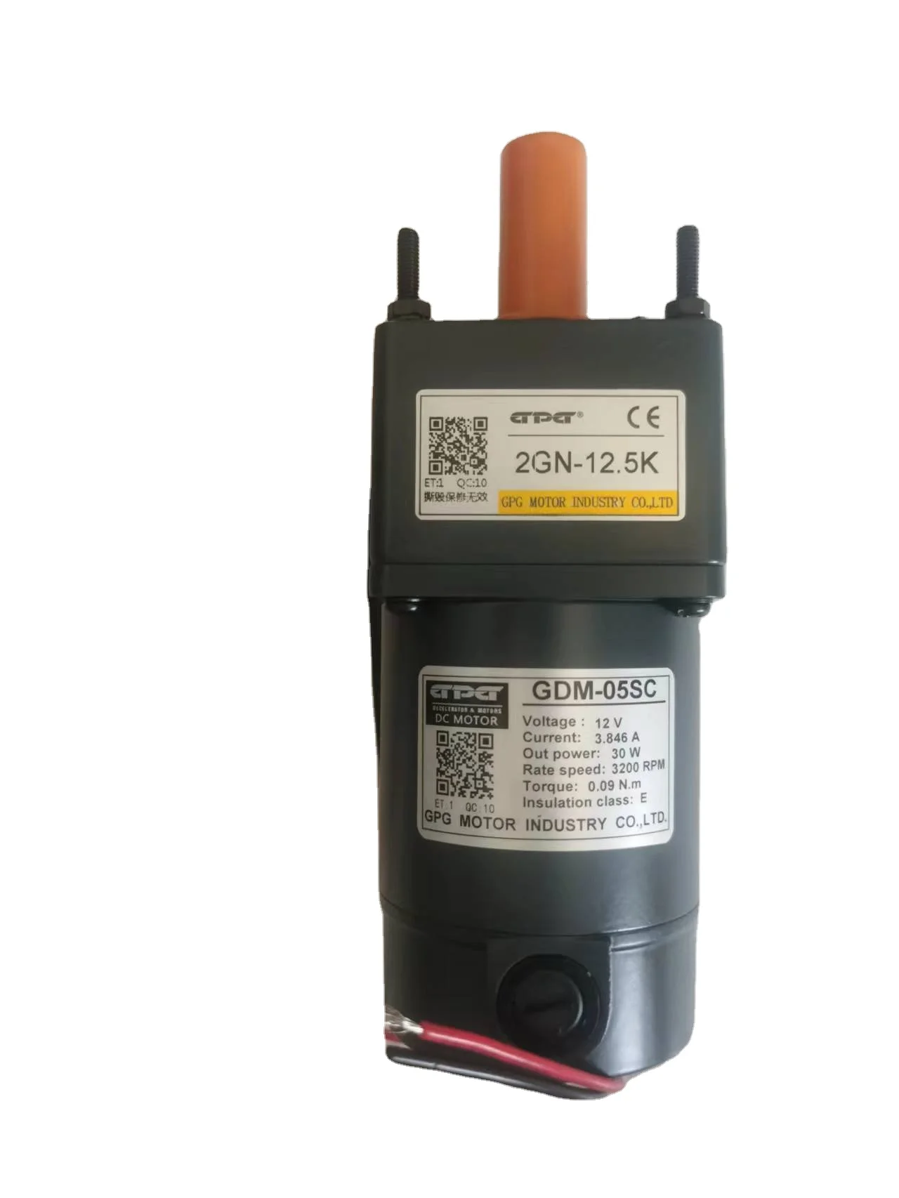 30w 12v GPG Dc Motor 2gn 12.5K Motor Shaft 10mm