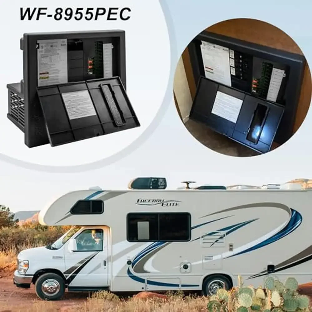 WF8955-AD-PEC RV Converter Charger 940W 55A 13.6V DC Output Automatic Three-Stage Charging Lead-Acid/Lithium Maximizing Battery