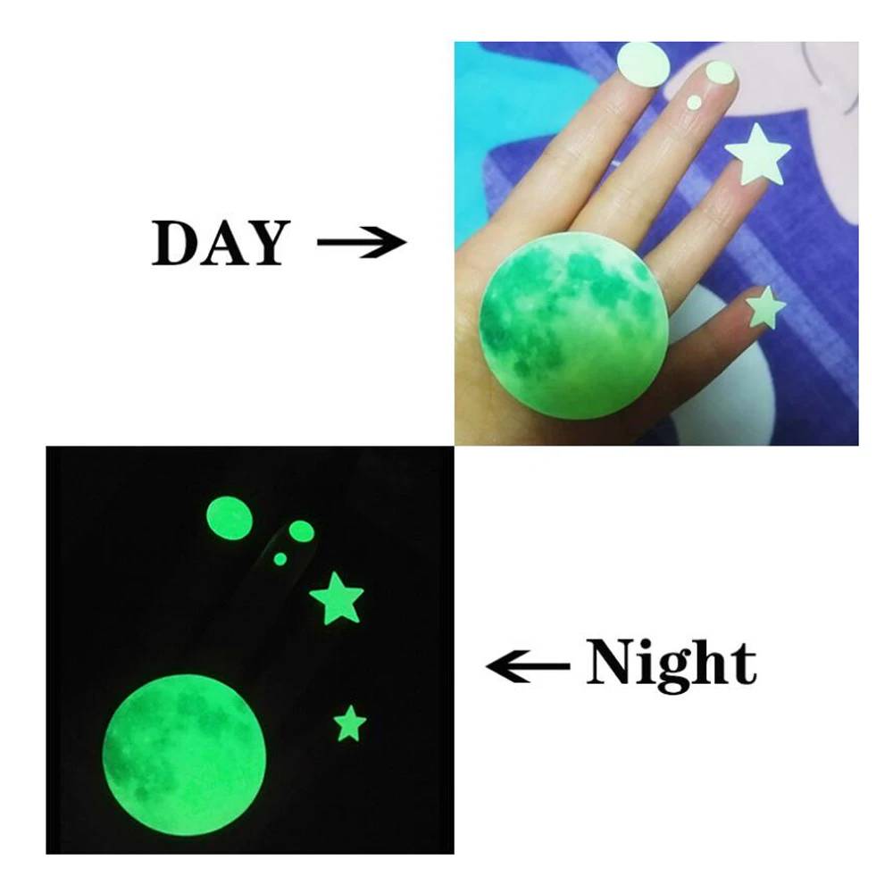 Glow in the Dark Stars Stickers For Room Wall Decals