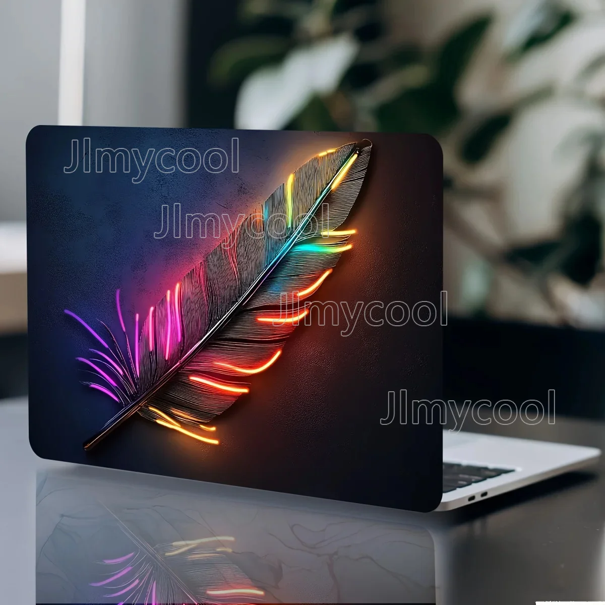 2 Pack Vivid Feather Design Notebook Art Decals  Vinyl Skin Stickers Waterproof and Scratch Resistant Ideal for Laptops