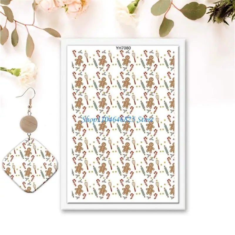 

Clay Earrings Transfer Paper Christmas Transfer Sheets Water Transfer Paper