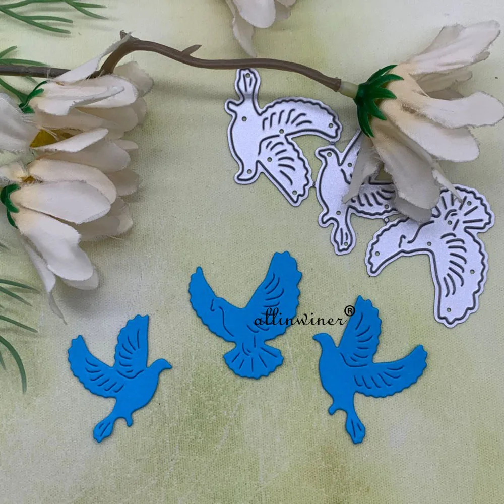 Ja letters peace dove Metal Cutting Dies Stencils Die Cut for DIY Scrapbooking Album Paper Card Embossing