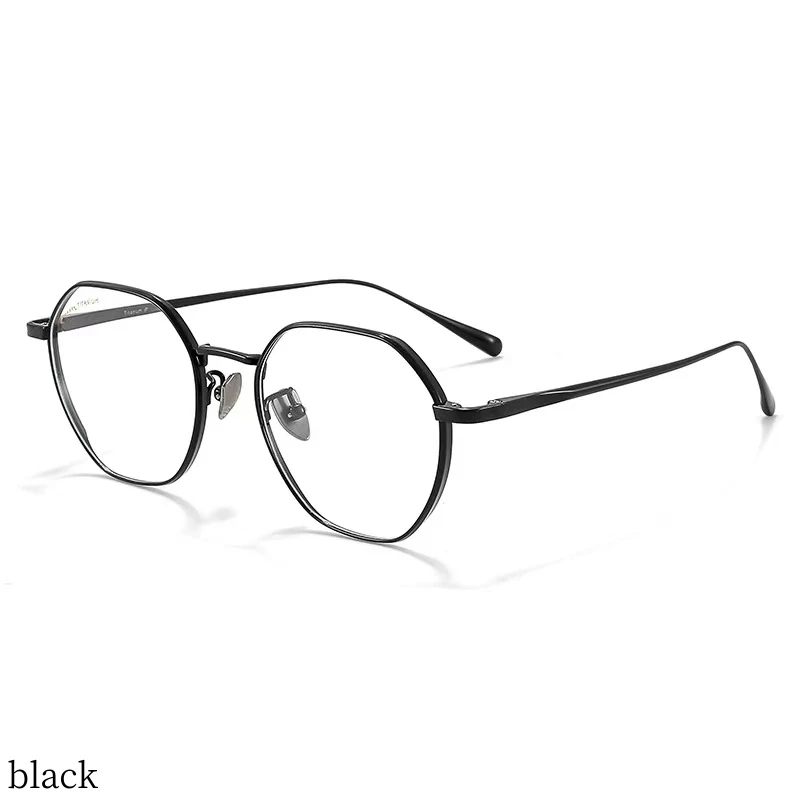 

51mm Ultra light Pure titanium Glasses Frame Men Retro Polygon Prescription Eyeglasses Women Myopia Optical Eyewear 9907