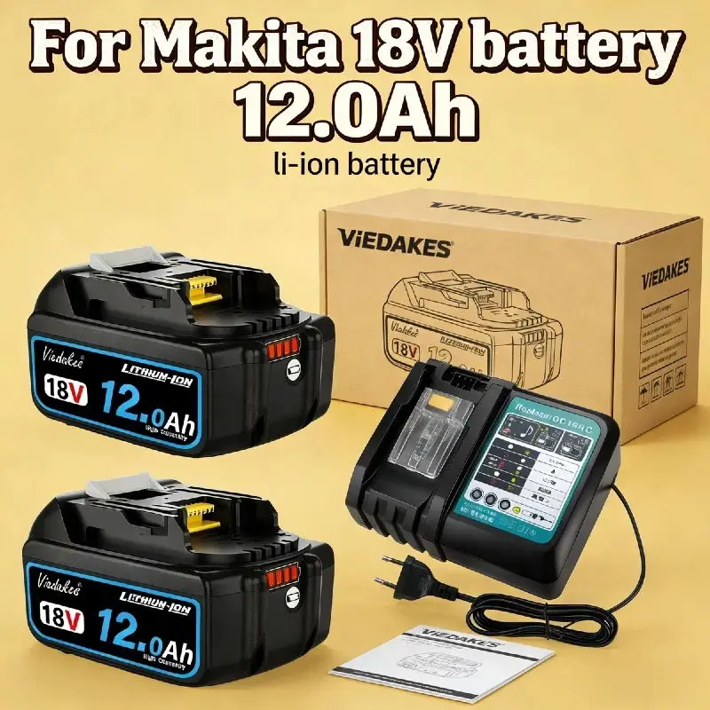 

For Makita 18V 8000mAh/10000mAh/12000mAh for Makita Battery BL1840 BL1830B BL1850B BL1850 BL1860 Rechargeable Lithium Battery