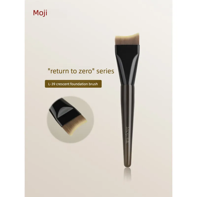 

Кисть для макияжа Moji Reset L39 Кисть для тональной основы в форме полумесяца с плоской головкой Дугообразная кисть для маски без пудры Кисть для макияжа
