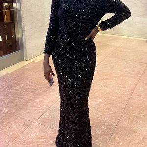 Romagische elegante weibliche Modesto dehnbar blau königsblaues Kleid Ballkleid Langarm formelle Meerjungfrau Partykleid in der Nacht 2024 8 Hauptverkäufe Modesto Frauenkleider - №8